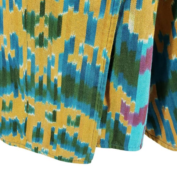 COPY - Ulla Johnson Navi Byzantine Midi Wrap Skirt Blue Yellow Green Fall Ikat … - Picture 10 of 14